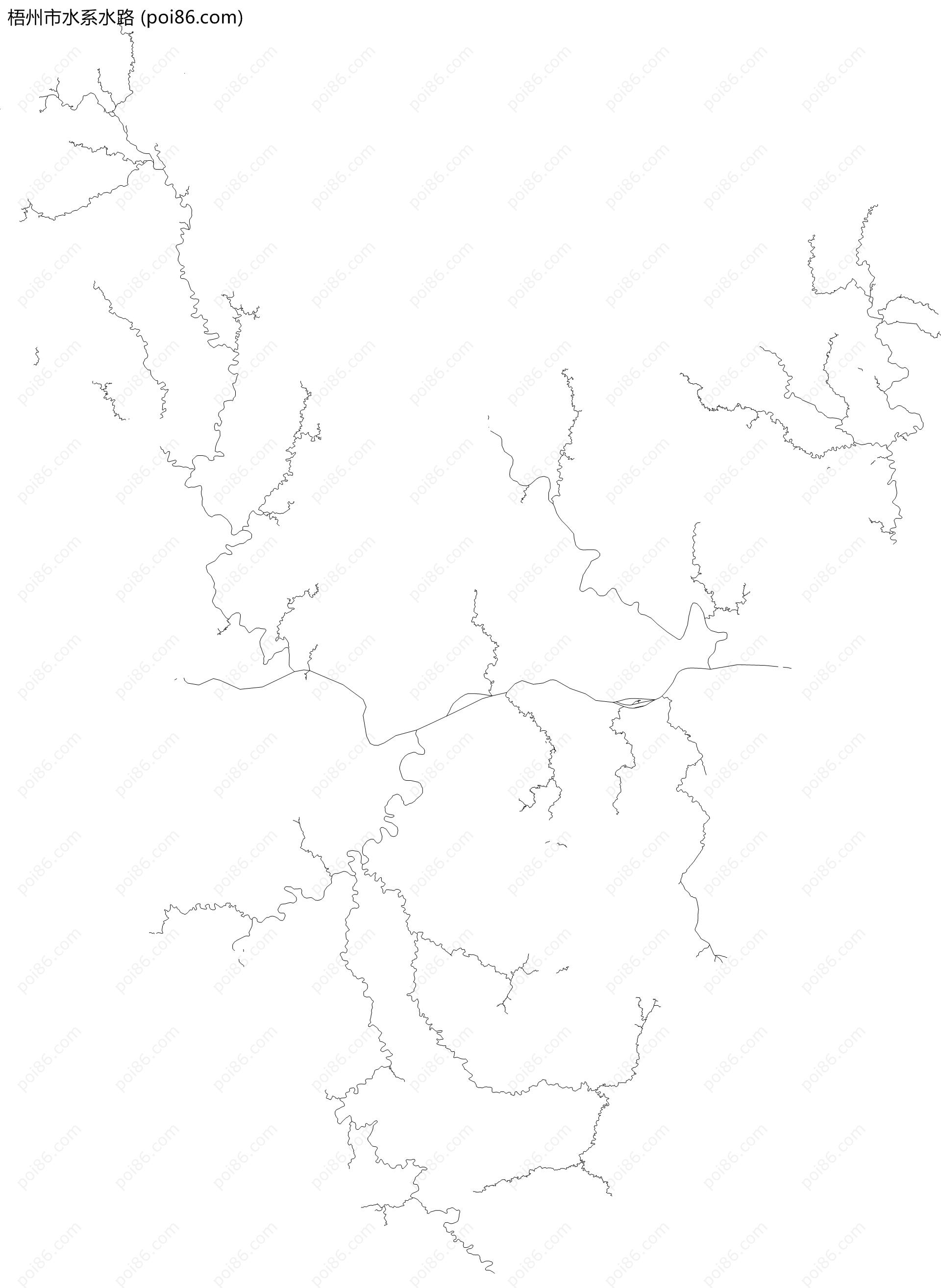 梧州市水系水路地图