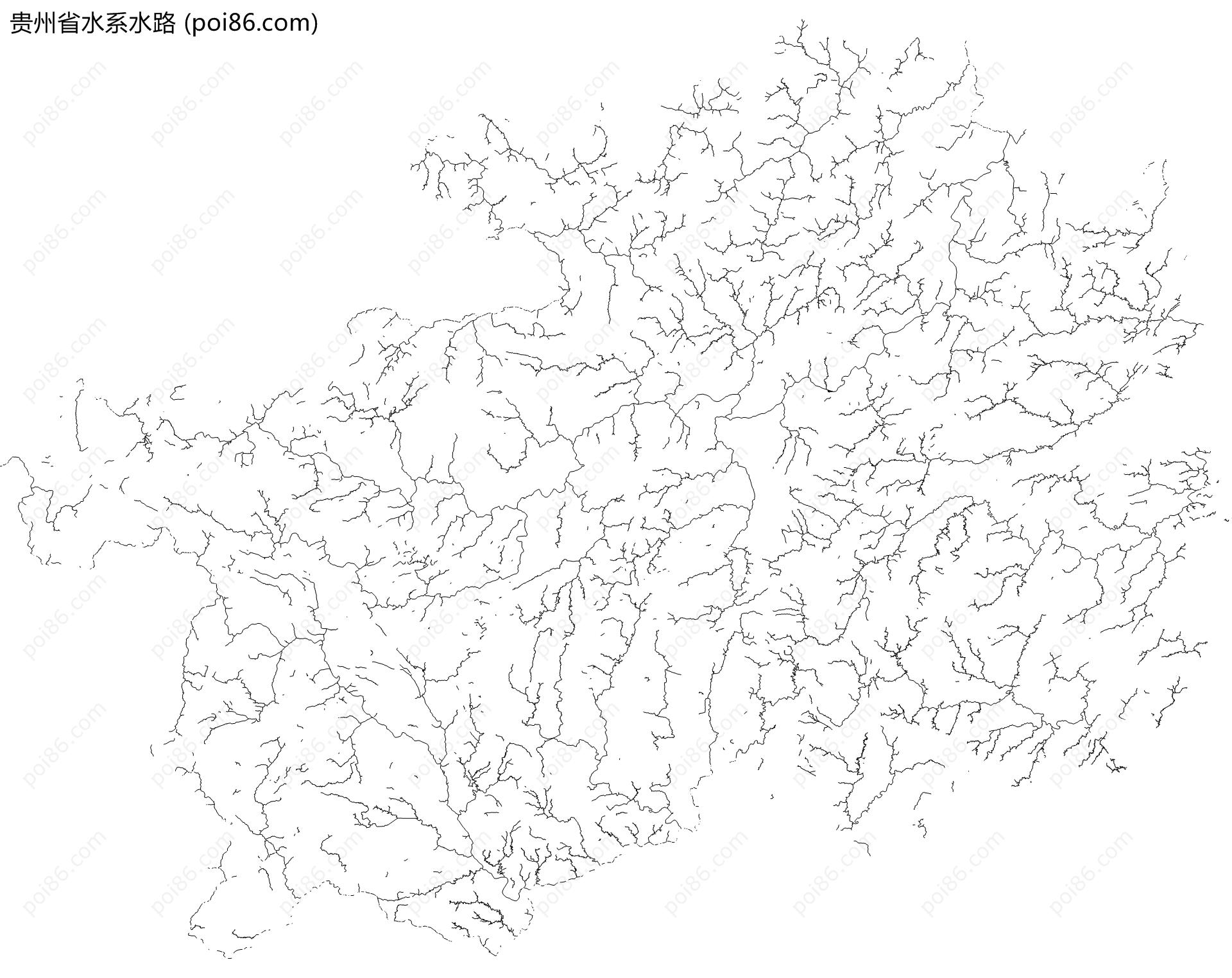 贵州省水系水路地图