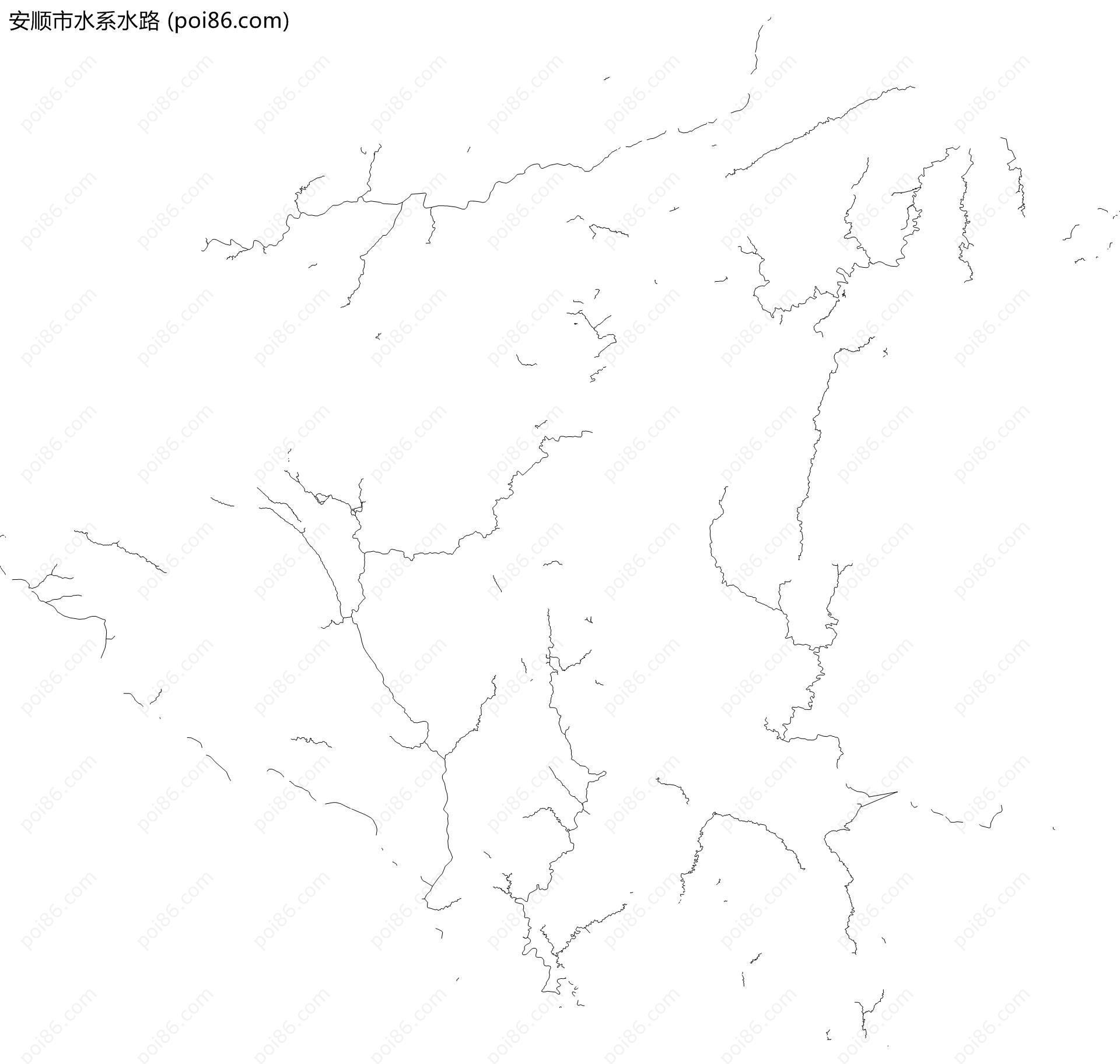 安顺市水系水路地图