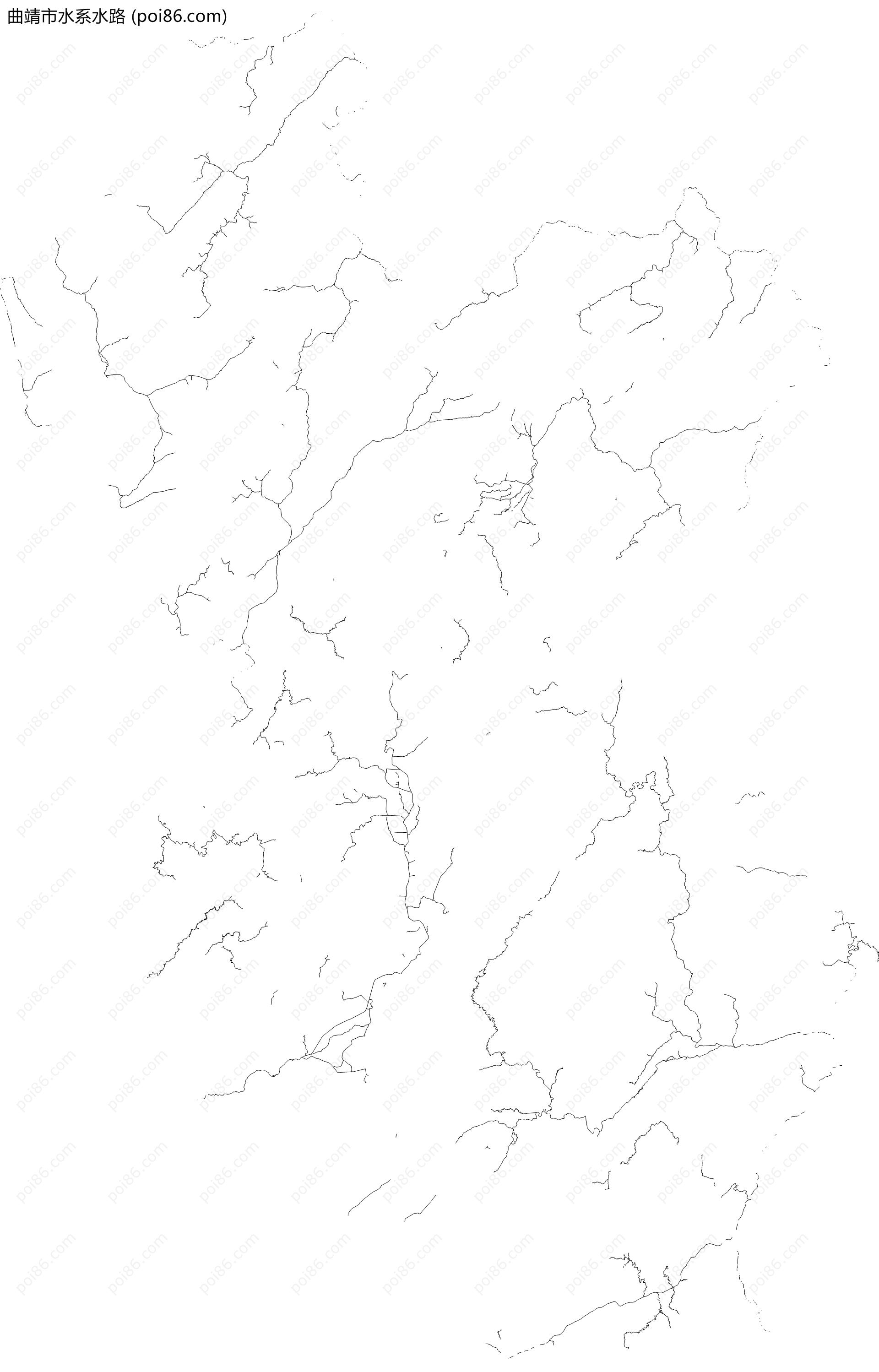 曲靖市水系水路地图