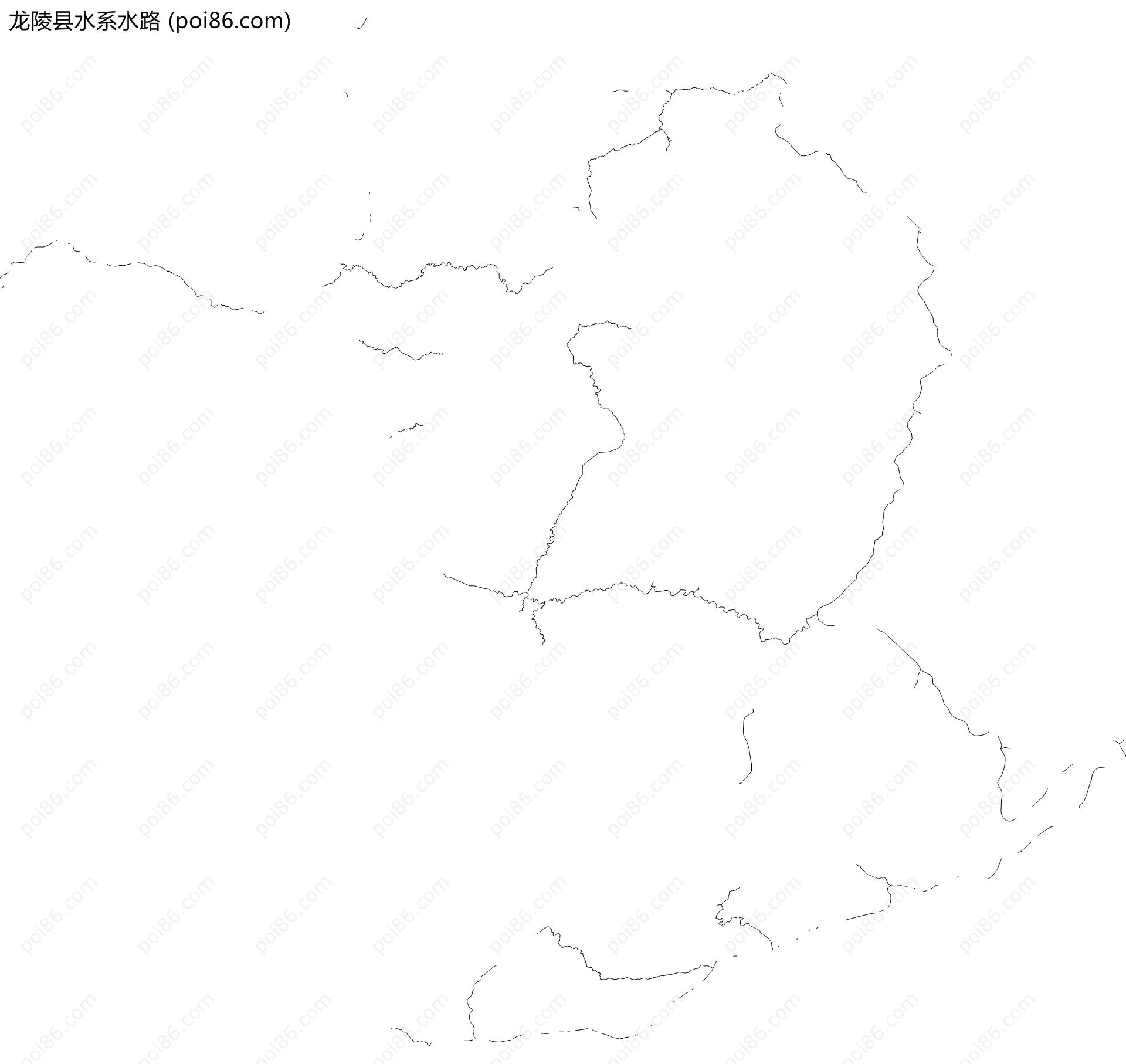龙陵县水系水路地图