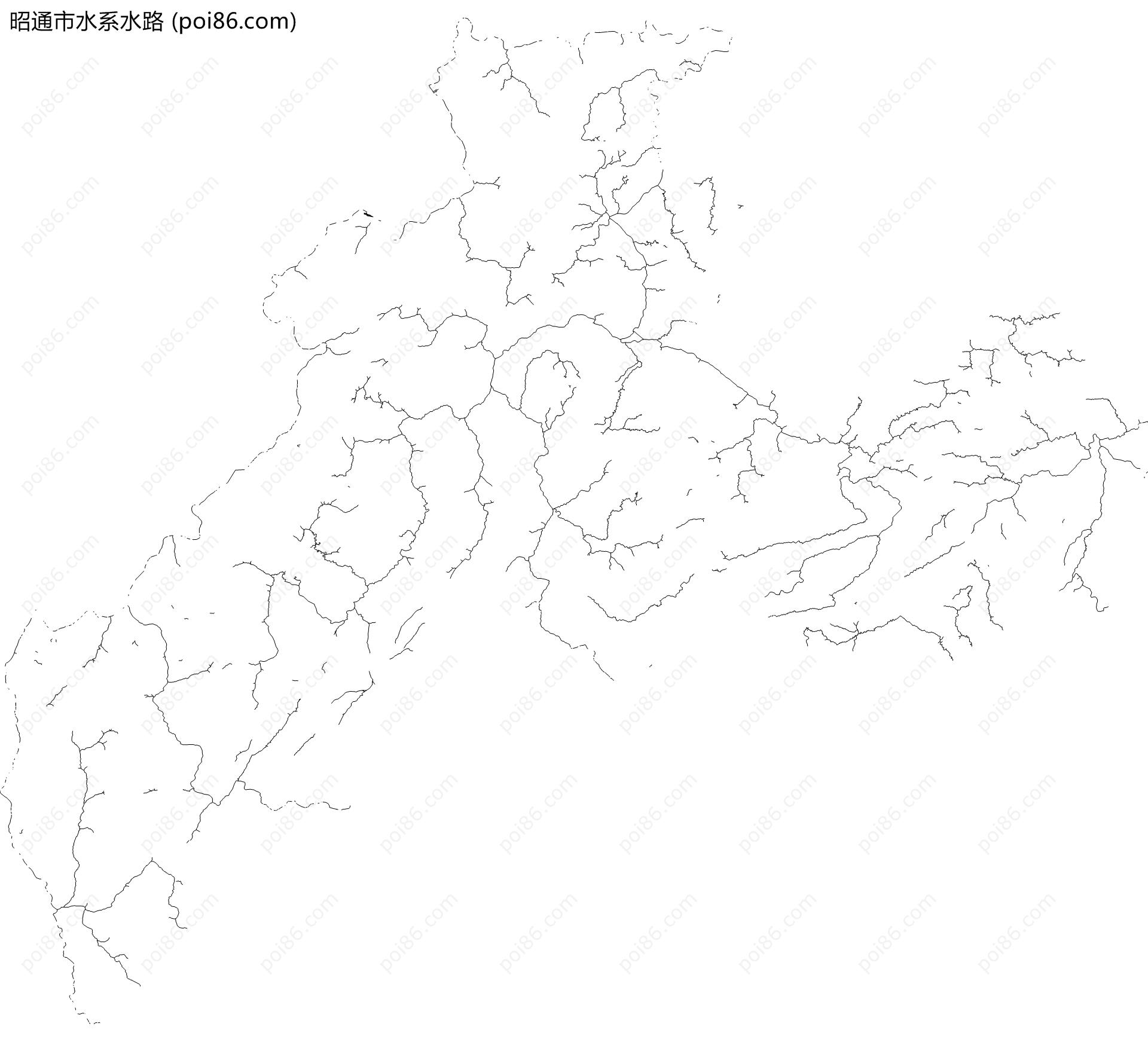 昭通市水系水路地图