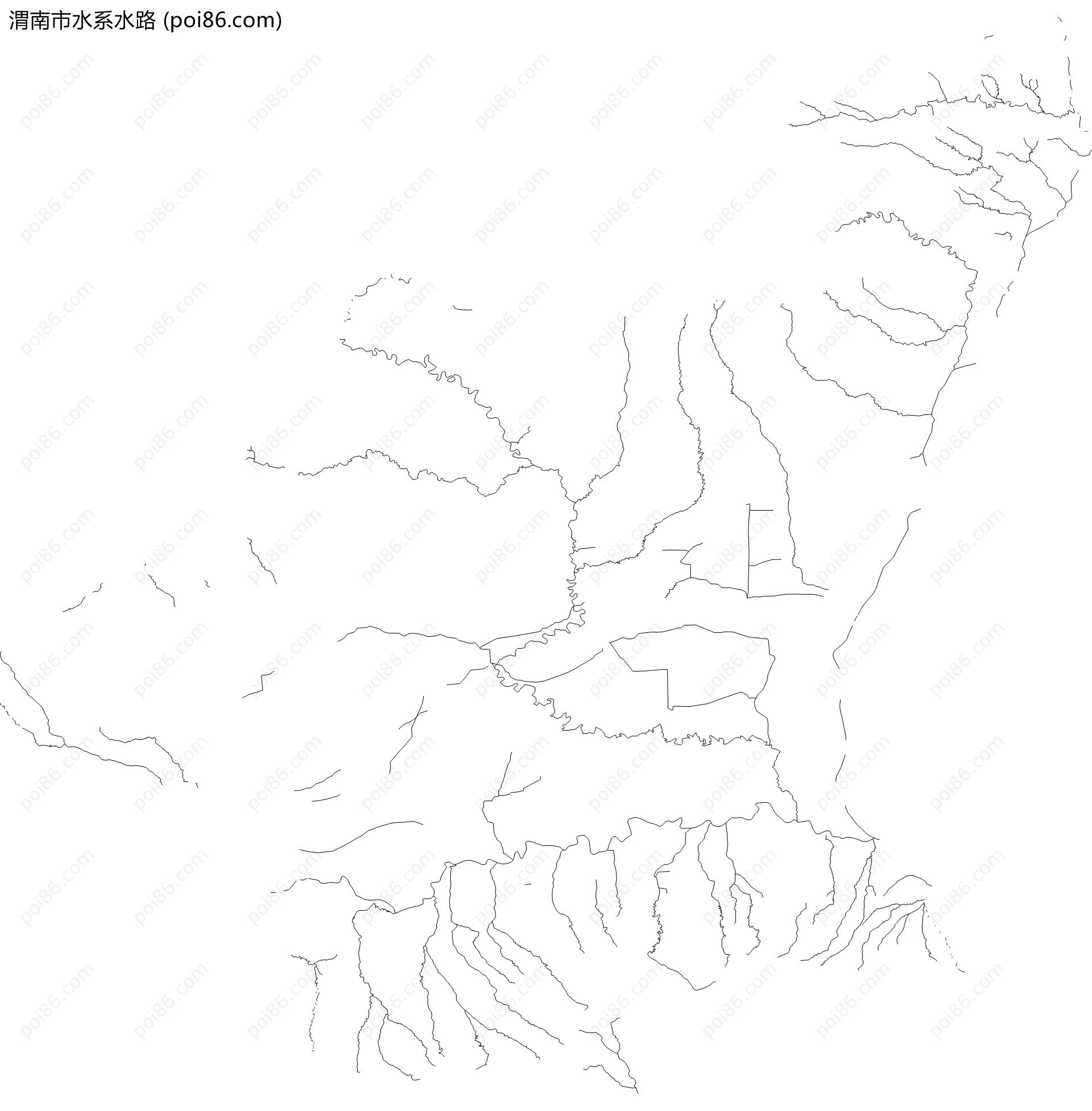 渭南市水系水路地图