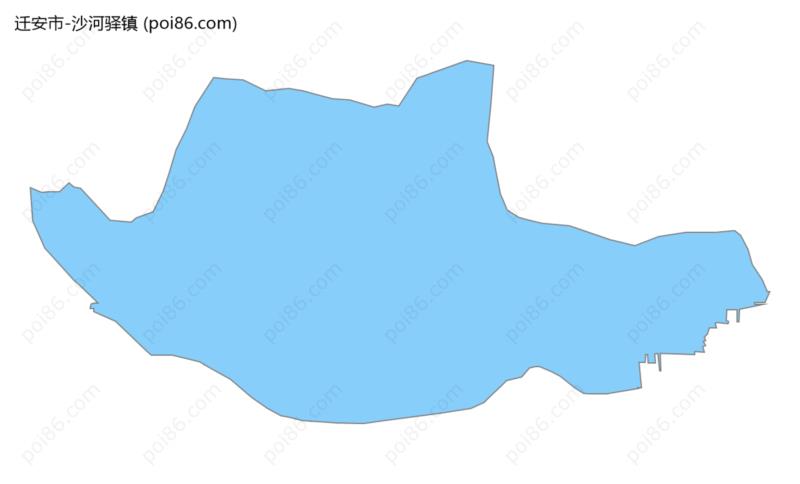 沙河驿镇边界地图