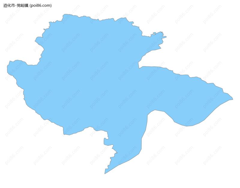 党峪镇边界地图