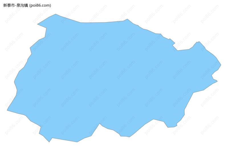 泉沟镇边界地图