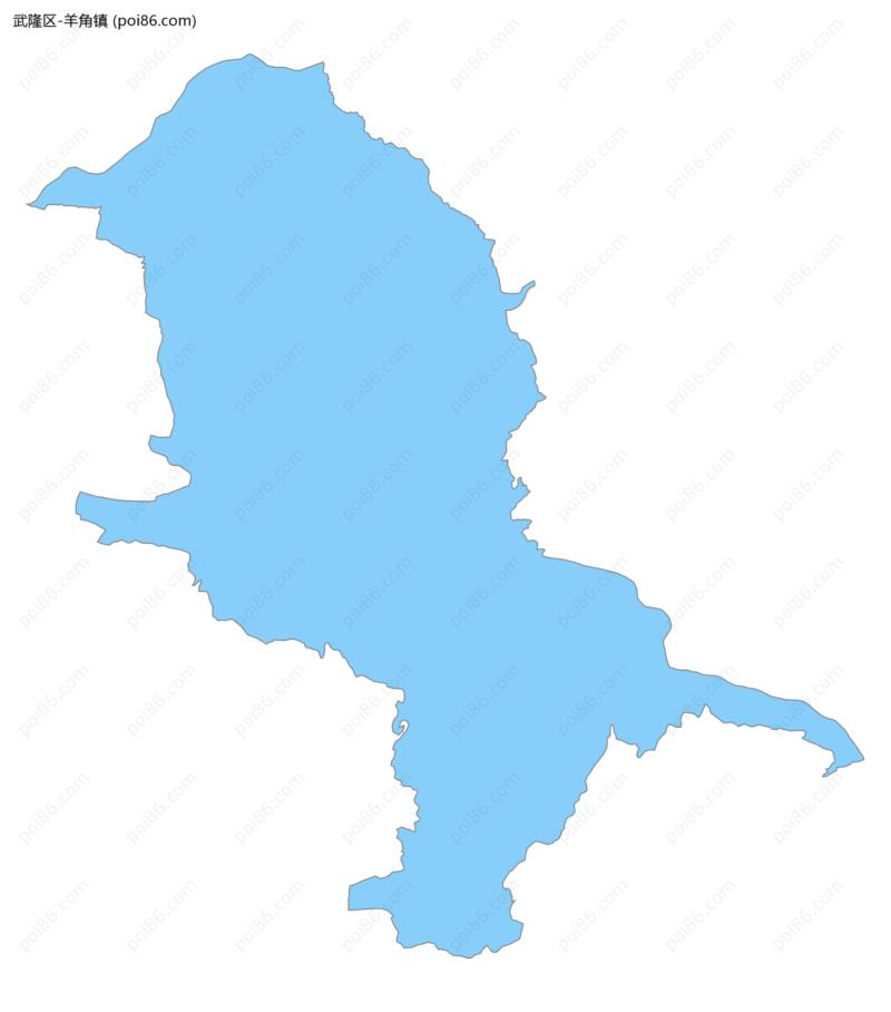 羊角镇边界地图