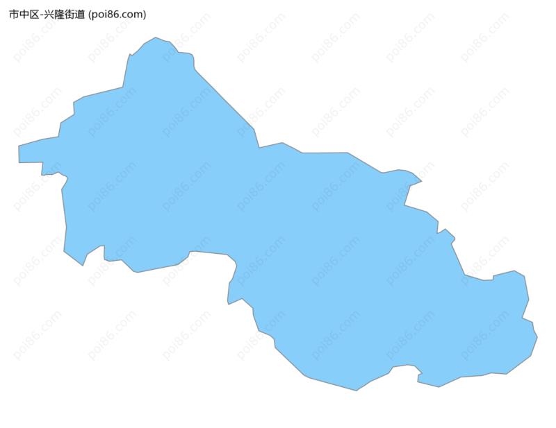 兴隆街道边界地图