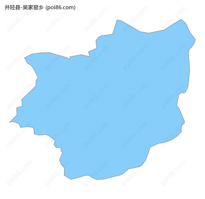 吴家窑乡边界地图