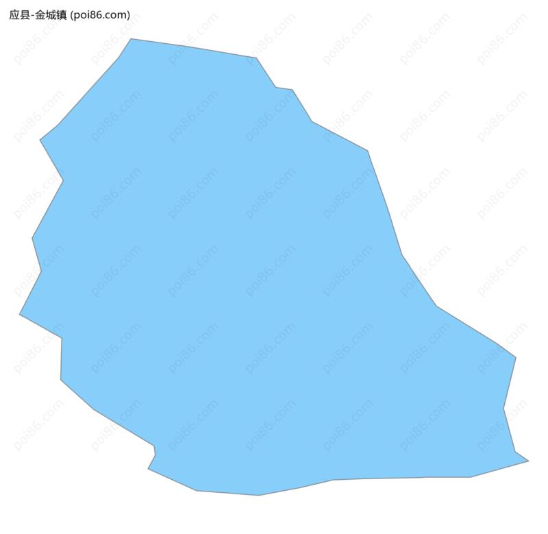 金城镇边界地图
