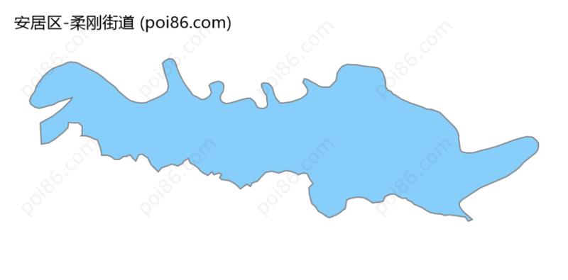 柔刚街道边界地图