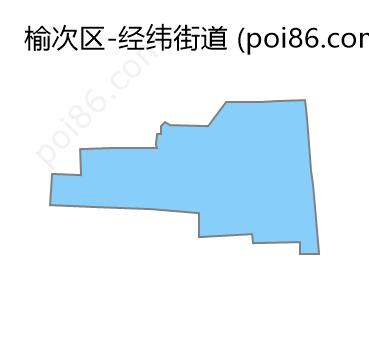 经纬街道边界地图