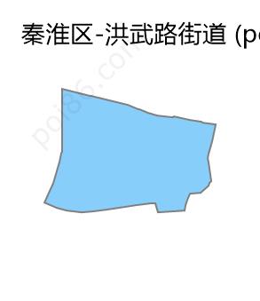 洪武路街道边界地图