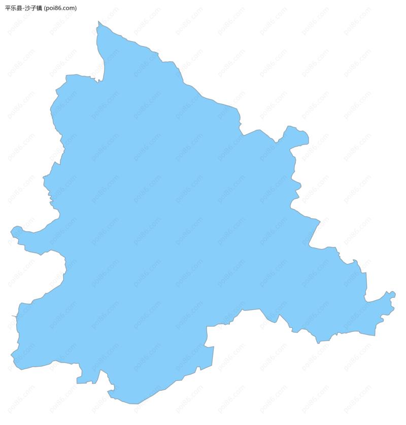 沙子镇边界地图