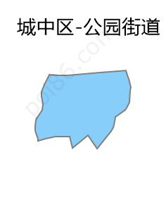 公园街道边界地图