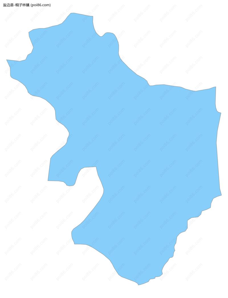 桐子林镇边界地图