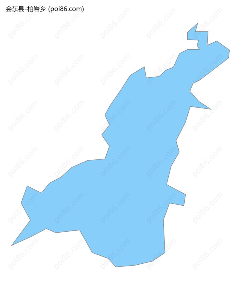 柏岩乡边界地图