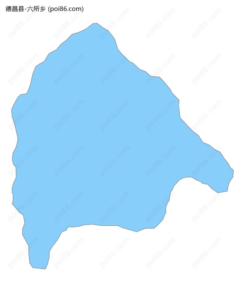 六所乡边界地图