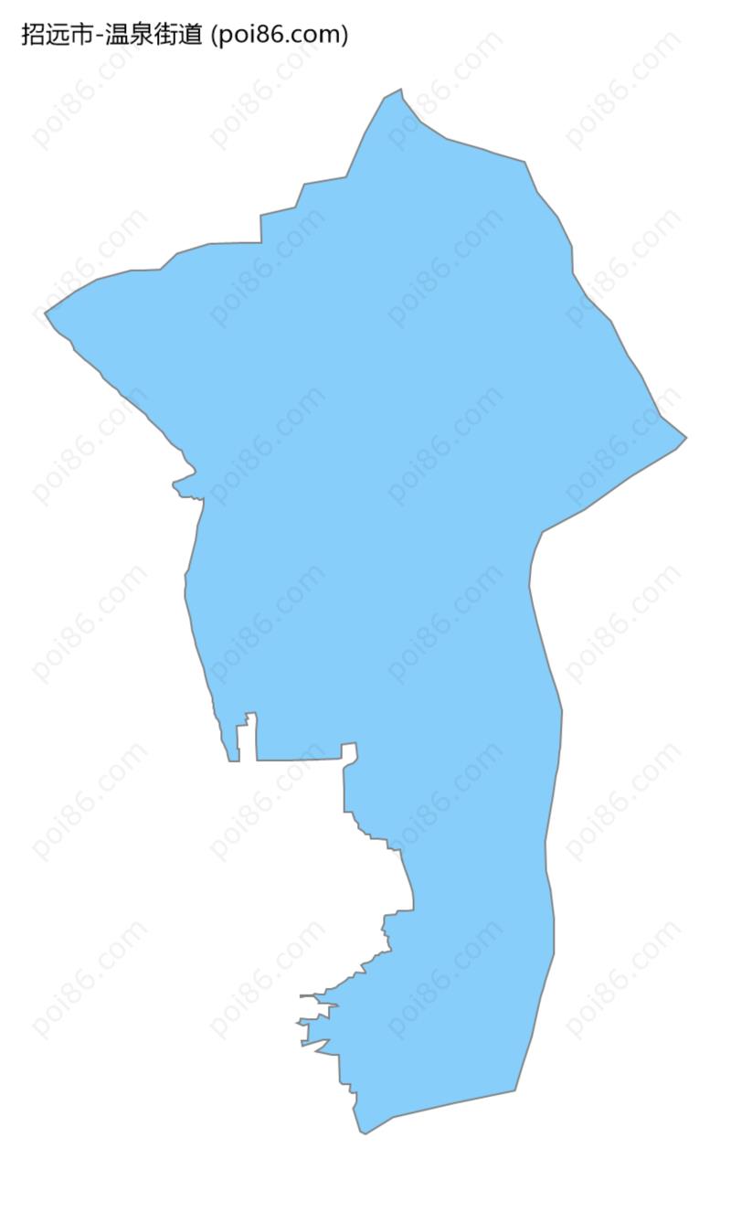 温泉街道边界地图