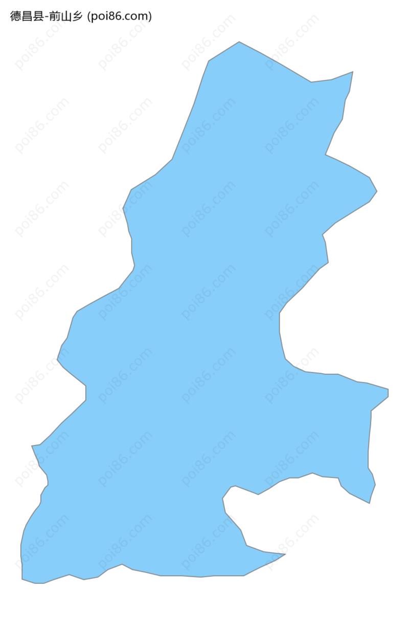 前山乡边界地图