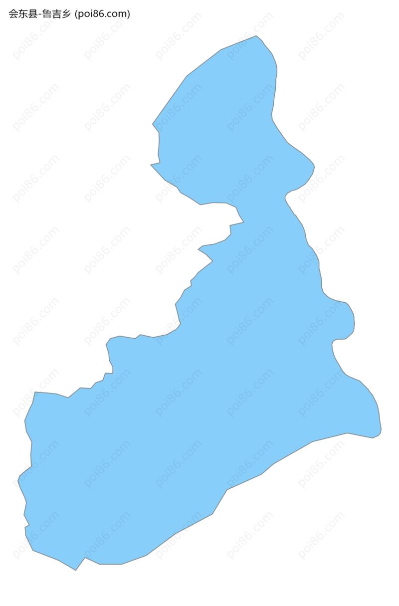 鲁吉乡边界地图