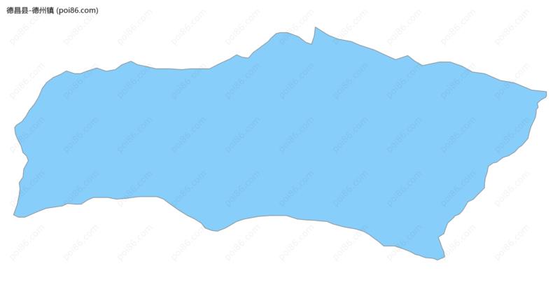 德州镇边界地图