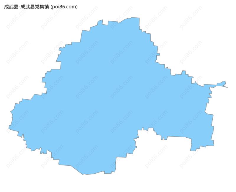 成武县党集镇边界地图