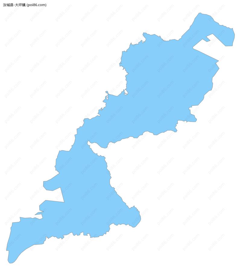 大坪镇边界地图