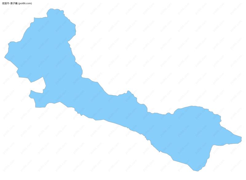 贵子镇边界地图