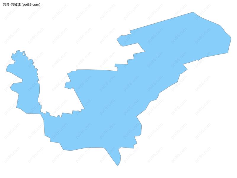 沛城镇边界地图