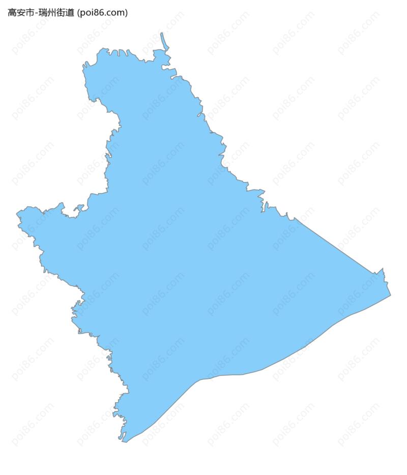 瑞州街道边界地图