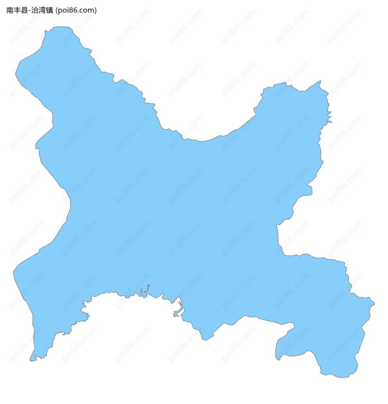 洽湾镇边界地图