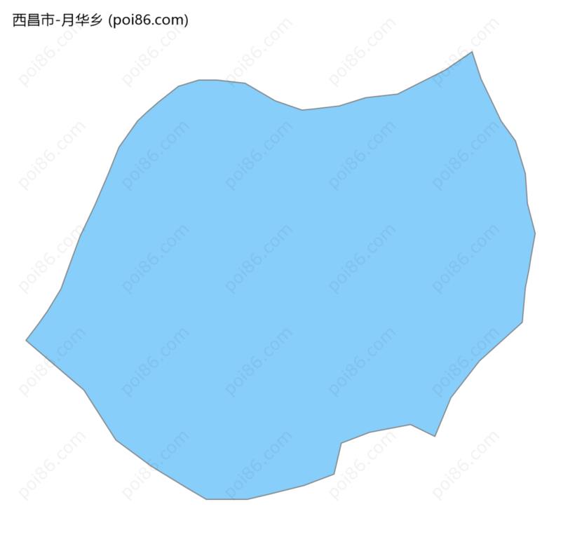 月华乡边界地图