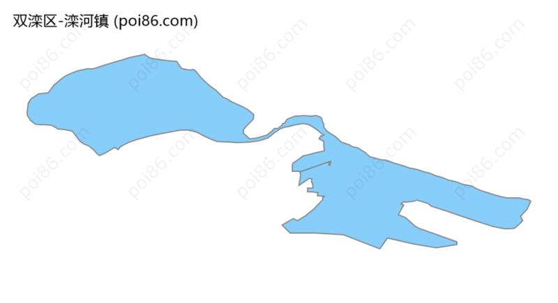 滦河镇边界地图