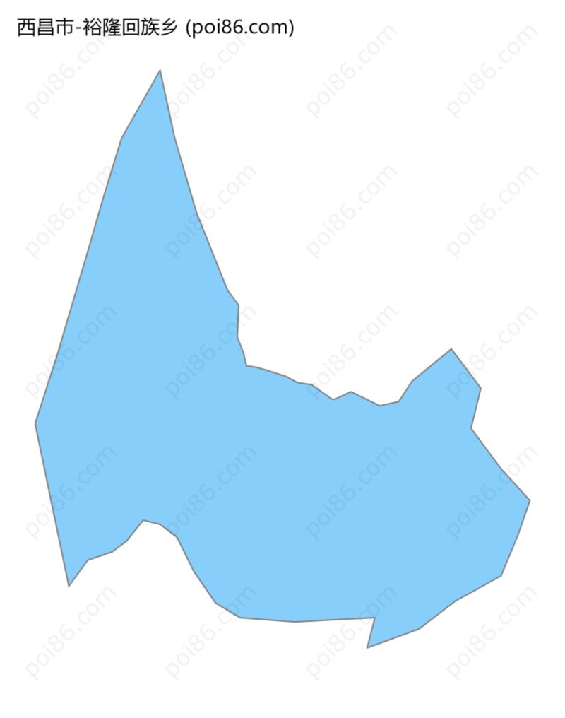 裕隆回族乡边界地图