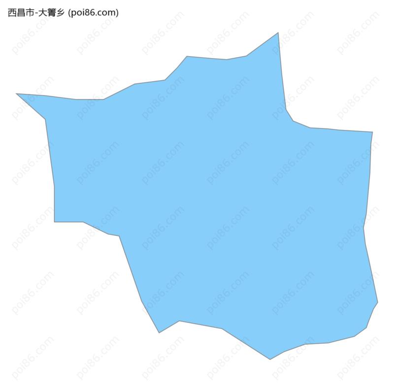 大箐乡边界地图