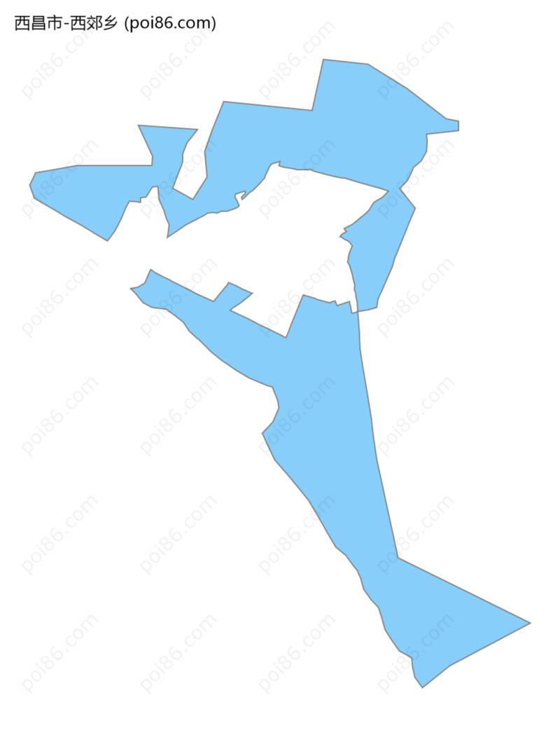 西郊乡边界地图