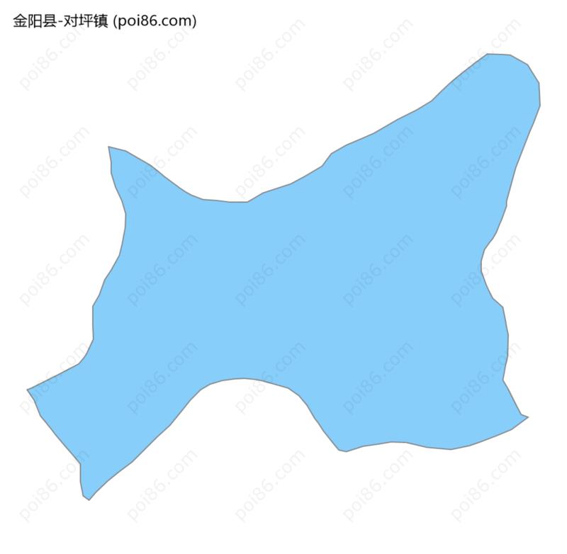 对坪镇边界地图