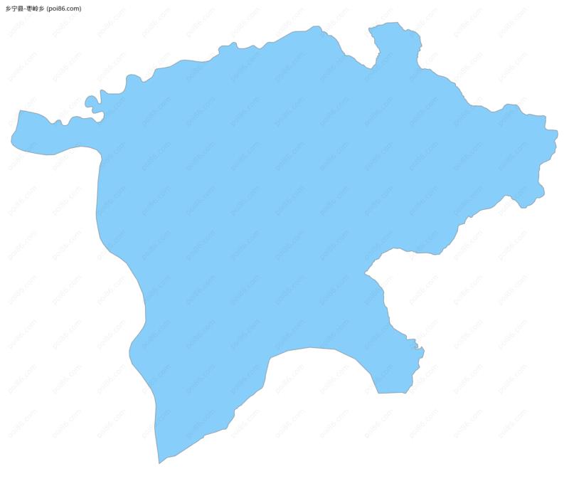 枣岭乡边界地图