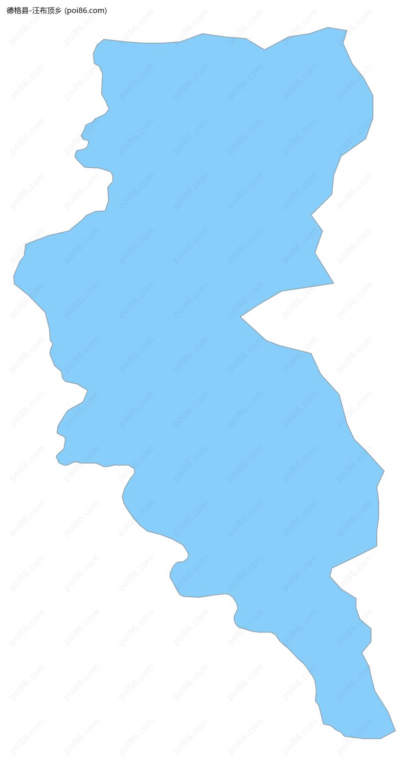 汪布顶乡边界地图