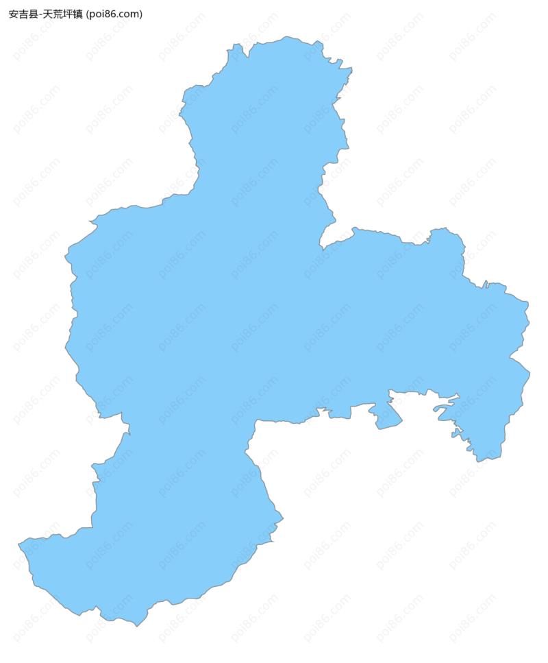 天荒坪镇边界地图