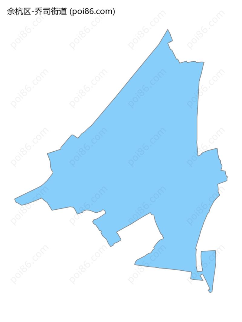 乔司街道边界地图