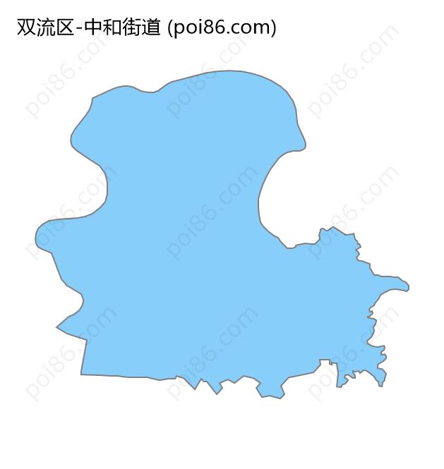 中和街道边界地图