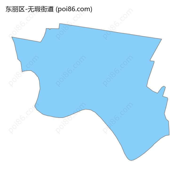无瑕街道边界地图