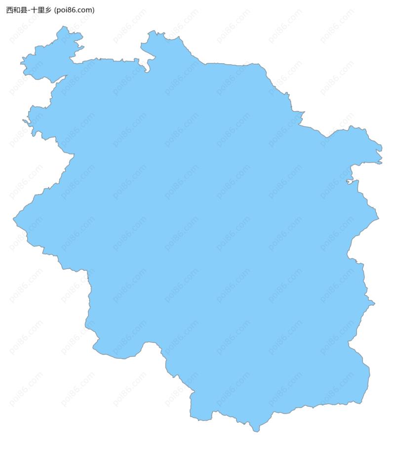 十里乡边界地图