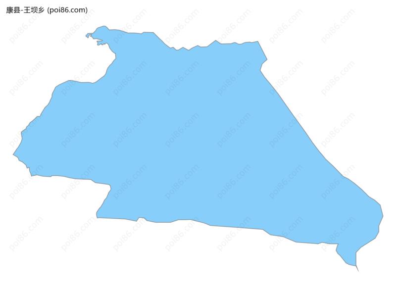 王坝乡边界地图