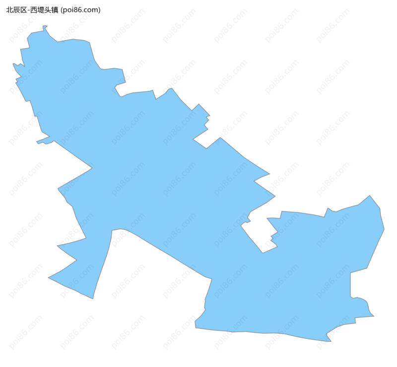 西堤头镇边界地图