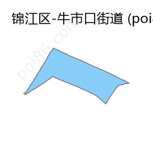 牛市口街道边界地图