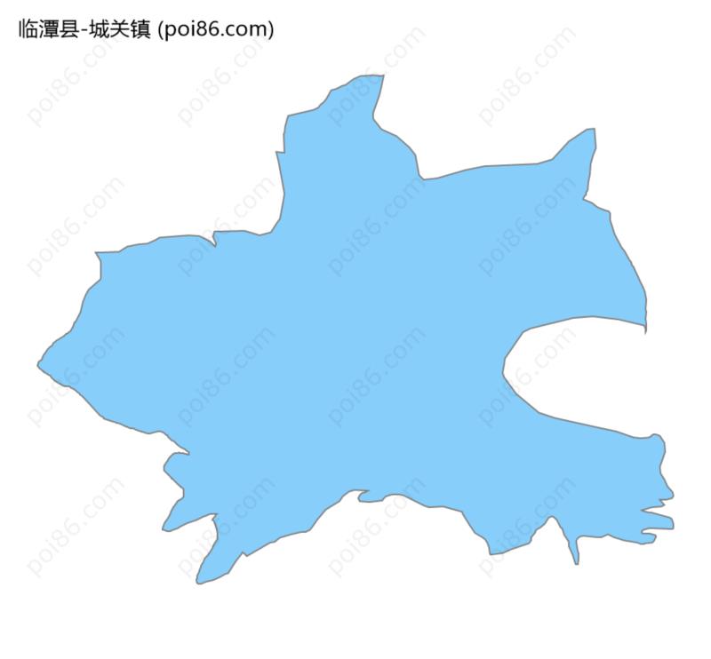 城关镇边界地图