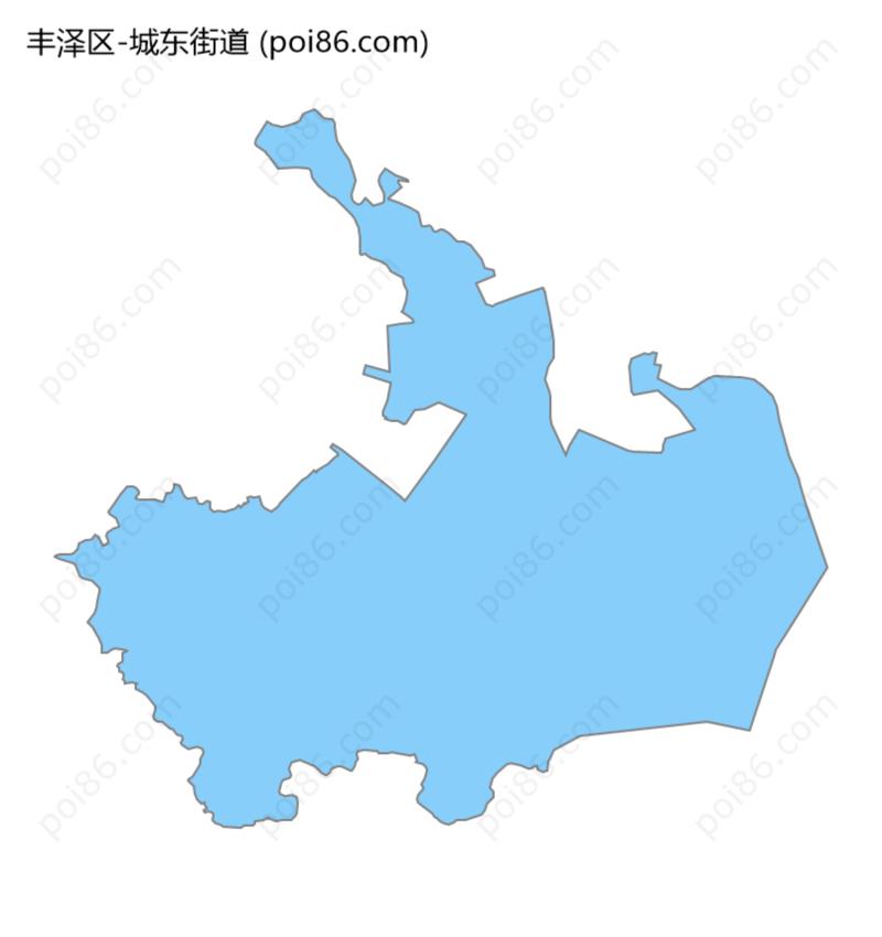 城东街道边界地图